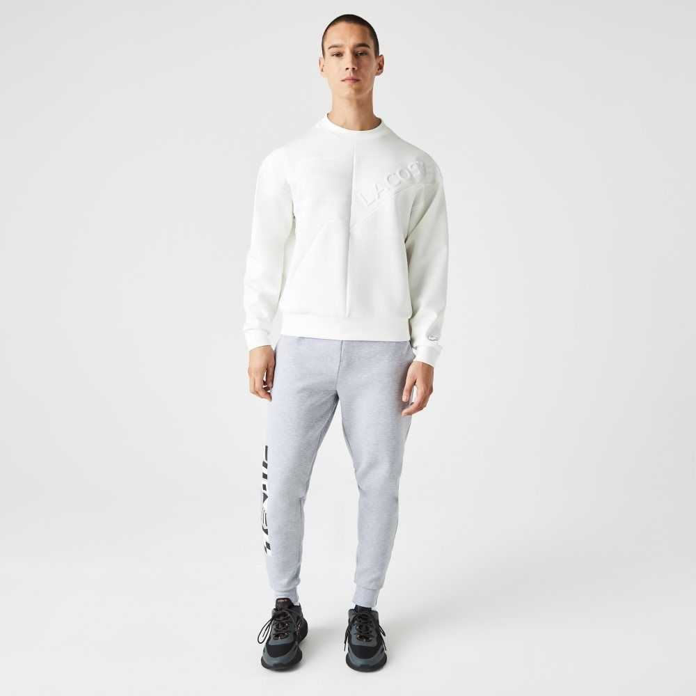 Lacoste Loose Fit Patchwork Effect Blancas | 2041-DGWBA