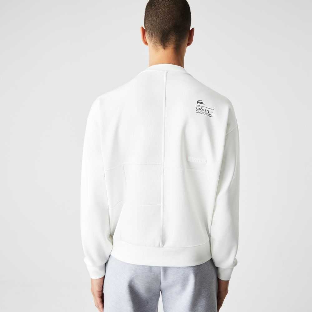 Lacoste Loose Fit Patchwork Effect Blancas | 2041-DGWBA