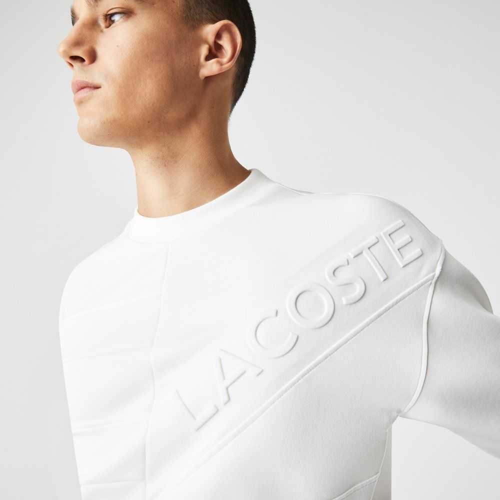 Lacoste Loose Fit Patchwork Effect Blancas | 2041-DGWBA