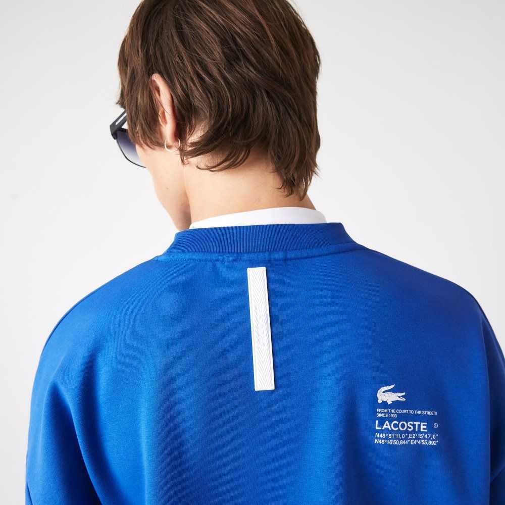 Lacoste Loose Fit Pique Azules | 9375-PCGXB