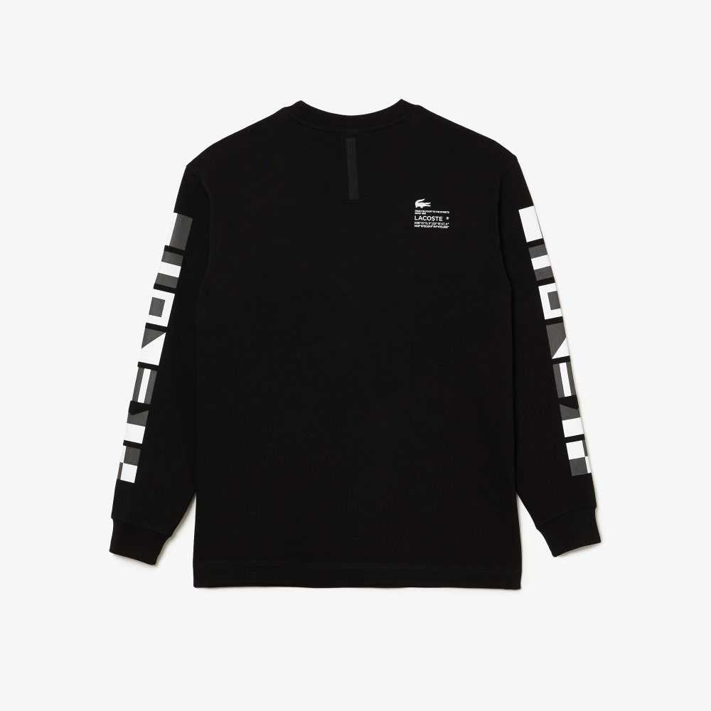 Lacoste Loose Fit Pique Negras | 7342-EJNRK