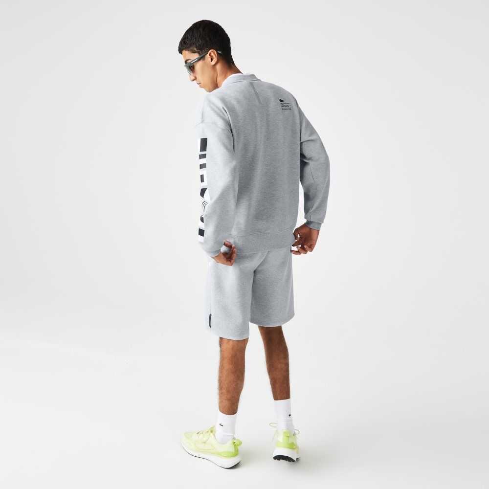 Lacoste Loose Fit Reflective Print Gris | 5683-GTUZA