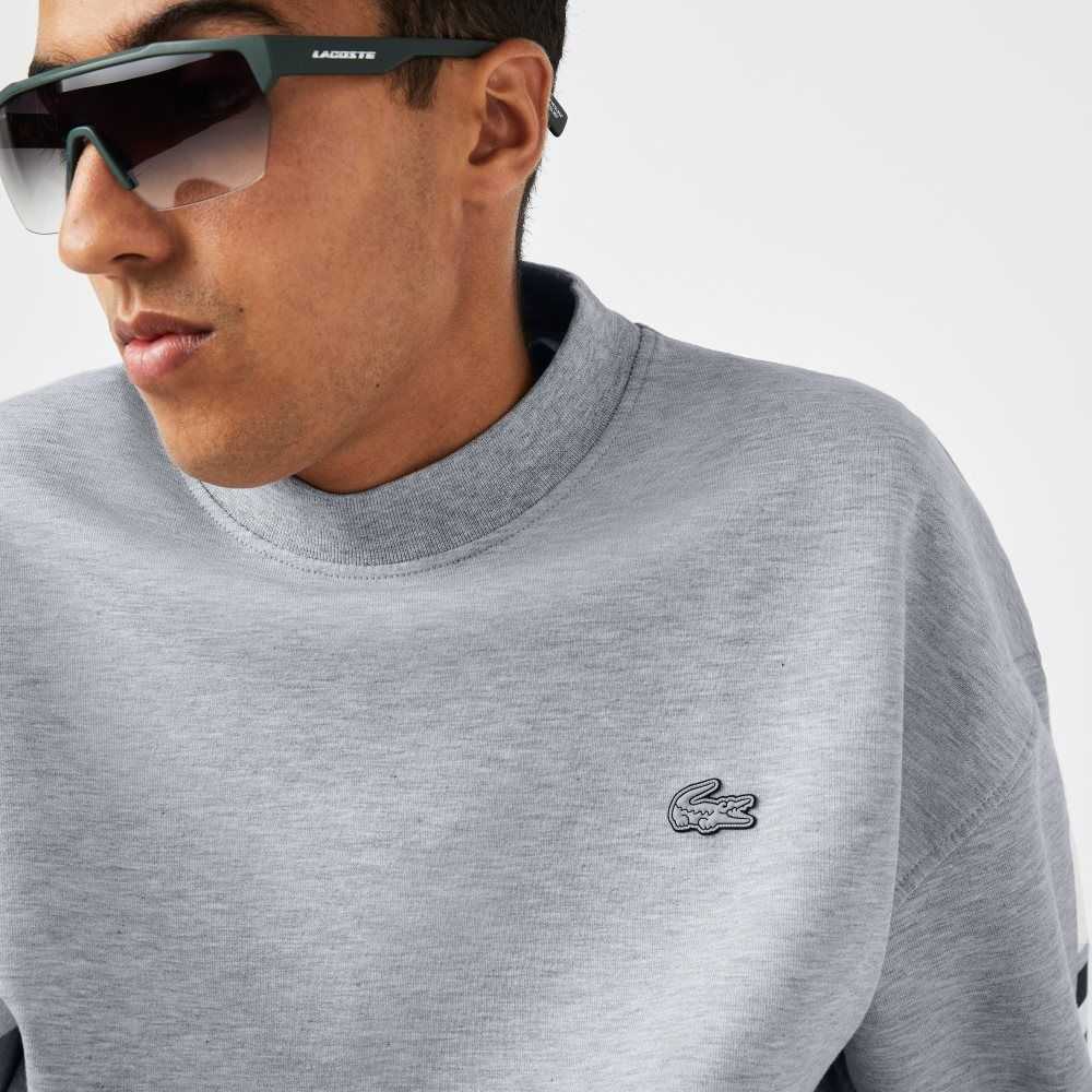 Lacoste Loose Fit Reflective Print Gris | 5683-GTUZA