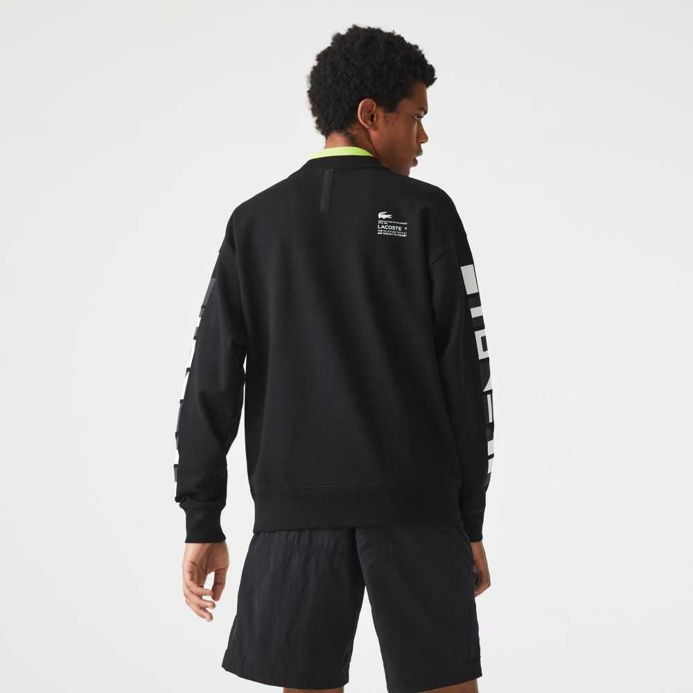 Lacoste Loose Fit Reflective Print Negras | 2385-LGTOD