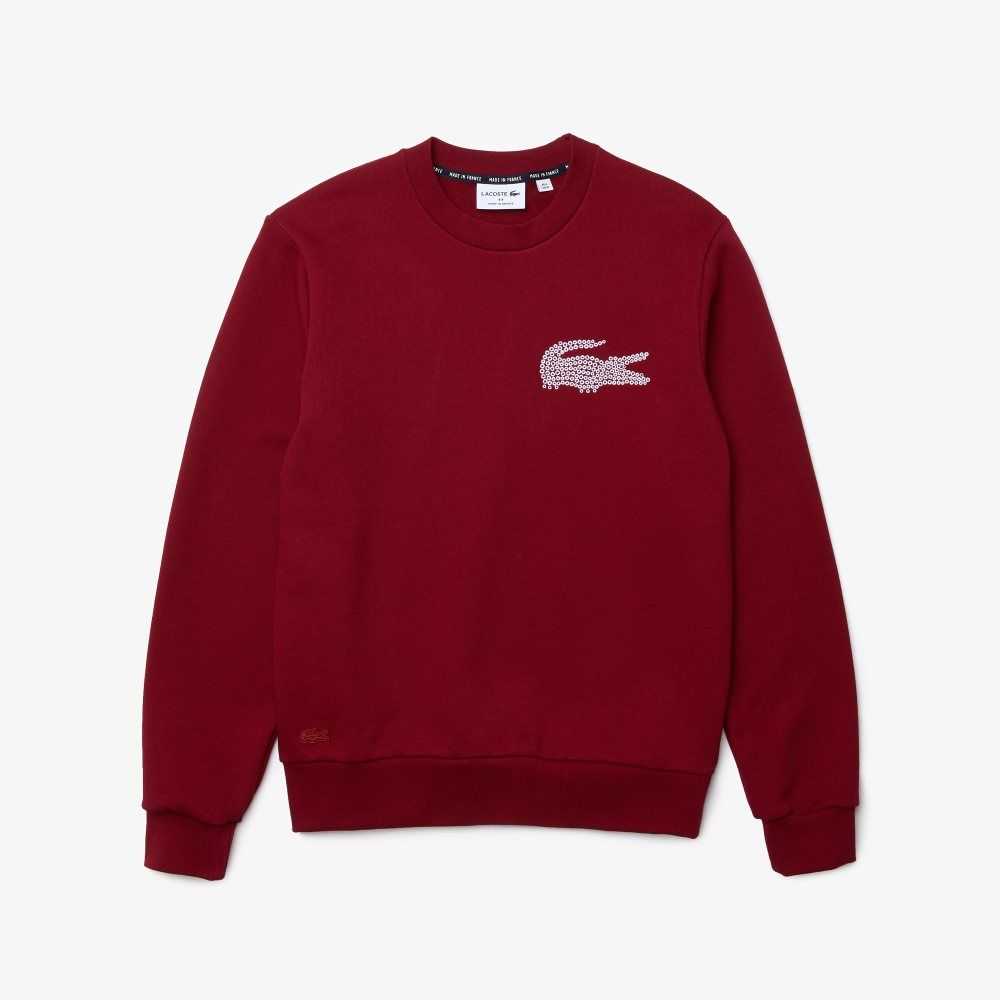 Lacoste Made In France Organic Algodon Fleece Burdeos | 9374-AUXWO