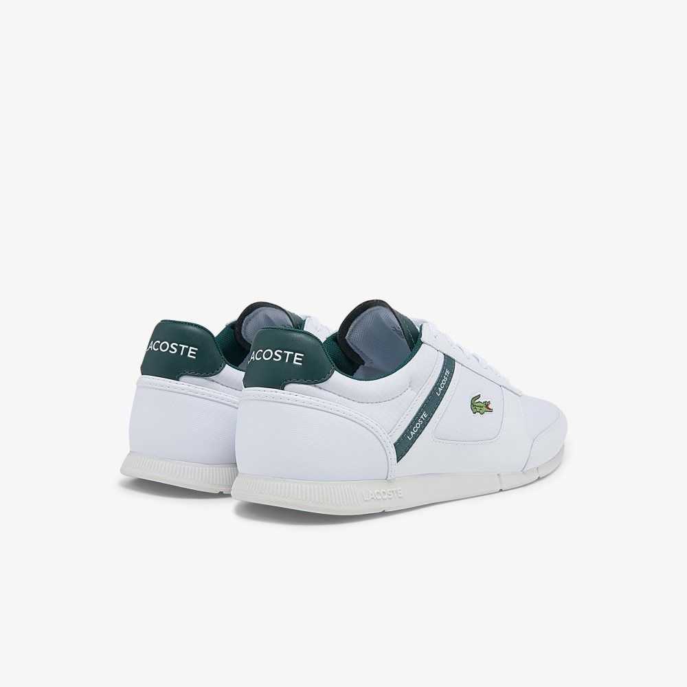 Lacoste Menerva Deporte Cuero Blancas Verde Oscuro | 9374-PMTOV