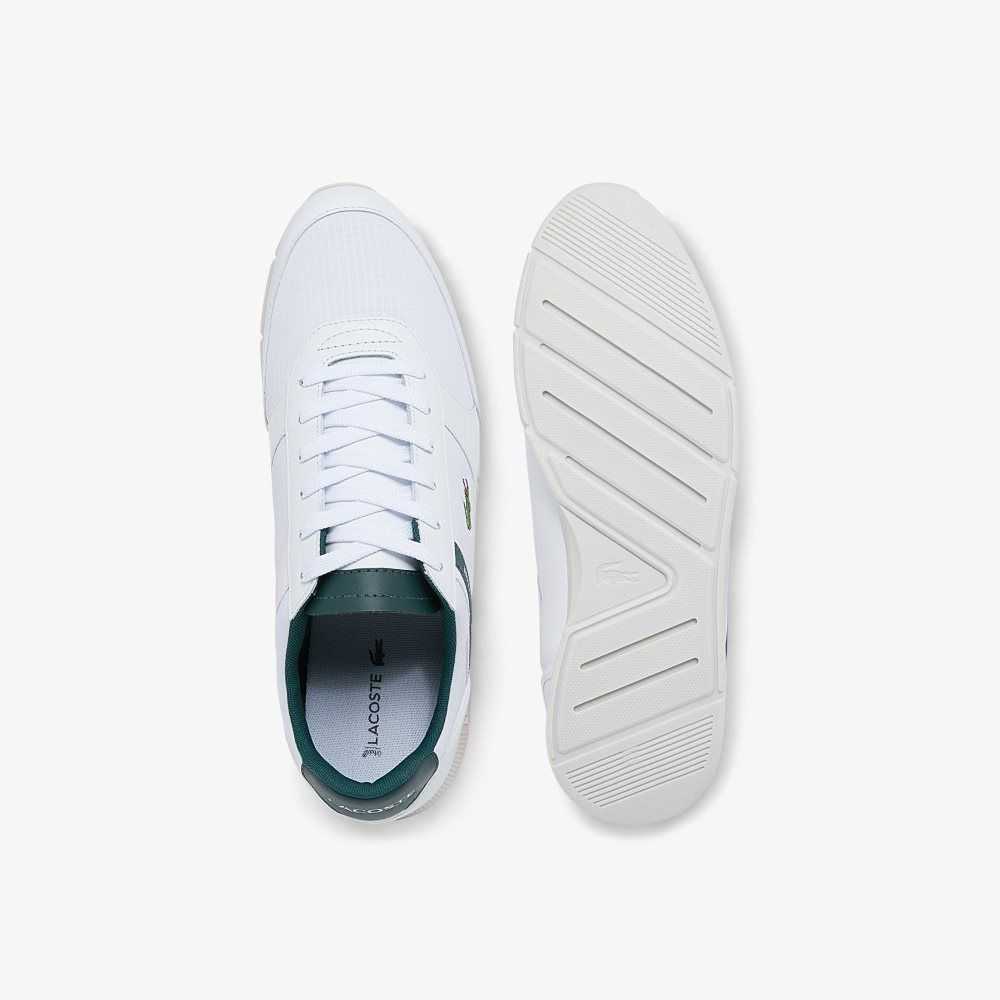 Lacoste Menerva Deporte Cuero Blancas Verde Oscuro | 9374-PMTOV