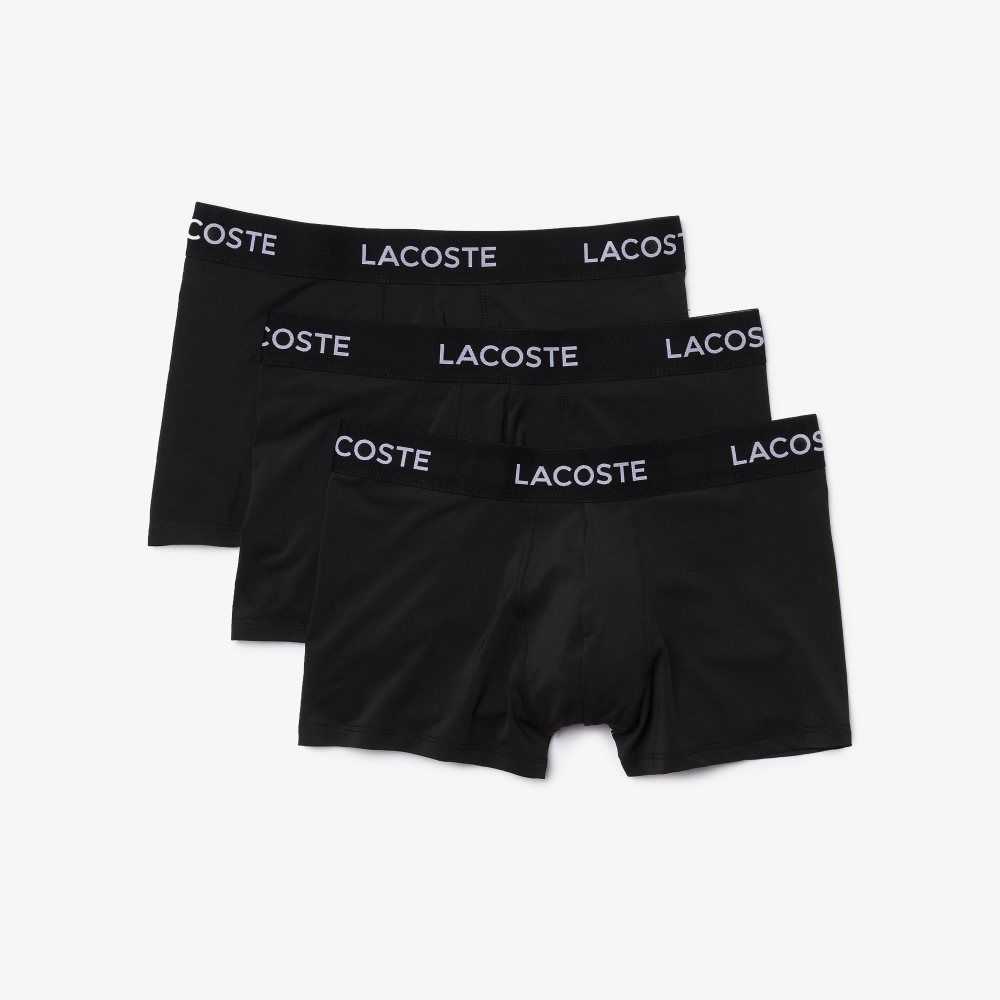 Lacoste Microfiber Trunk 3-Pack Negras | 1063-VZYCI