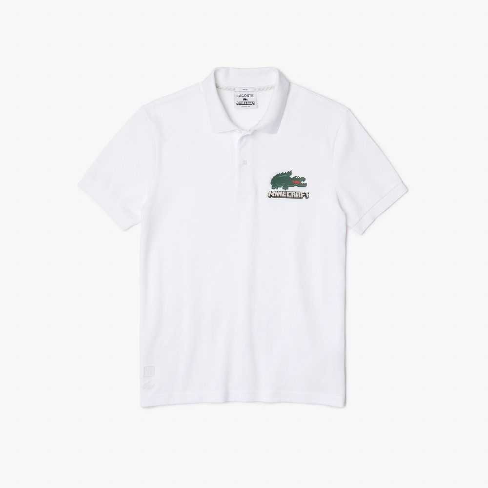 Lacoste Minecraft Classic Fit Organic Algodon Blancas | 3107-RJXCD