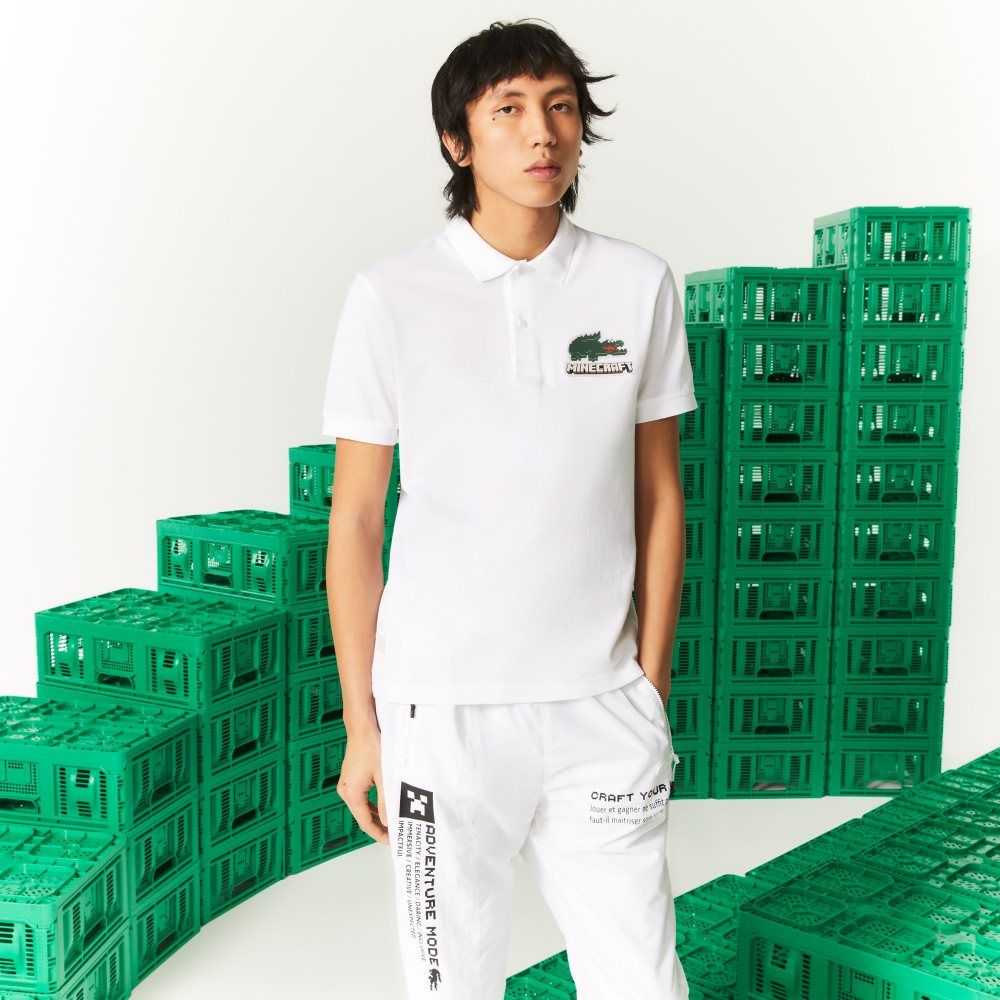 Lacoste Minecraft Classic Fit Organic Algodon Blancas | 3107-RJXCD