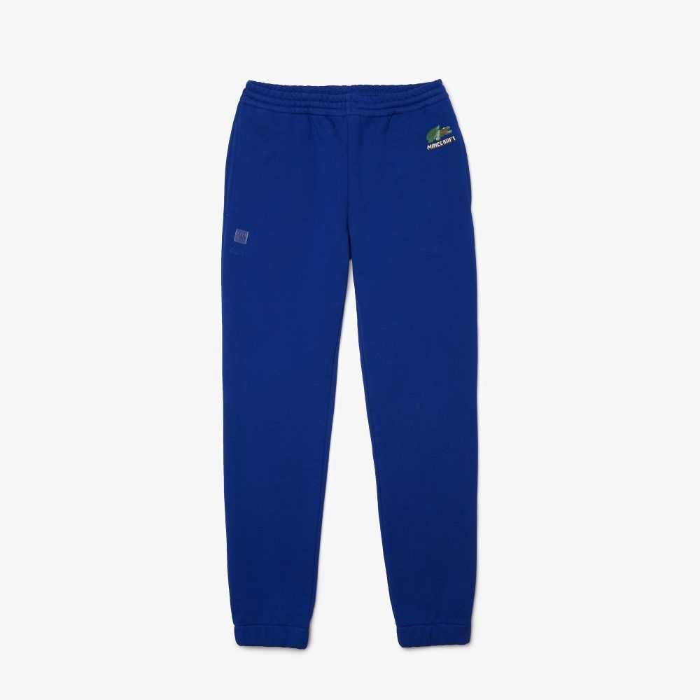 Lacoste Minecraft Organic Algodon Fleece Jogging Azules | 9250-UVGBO