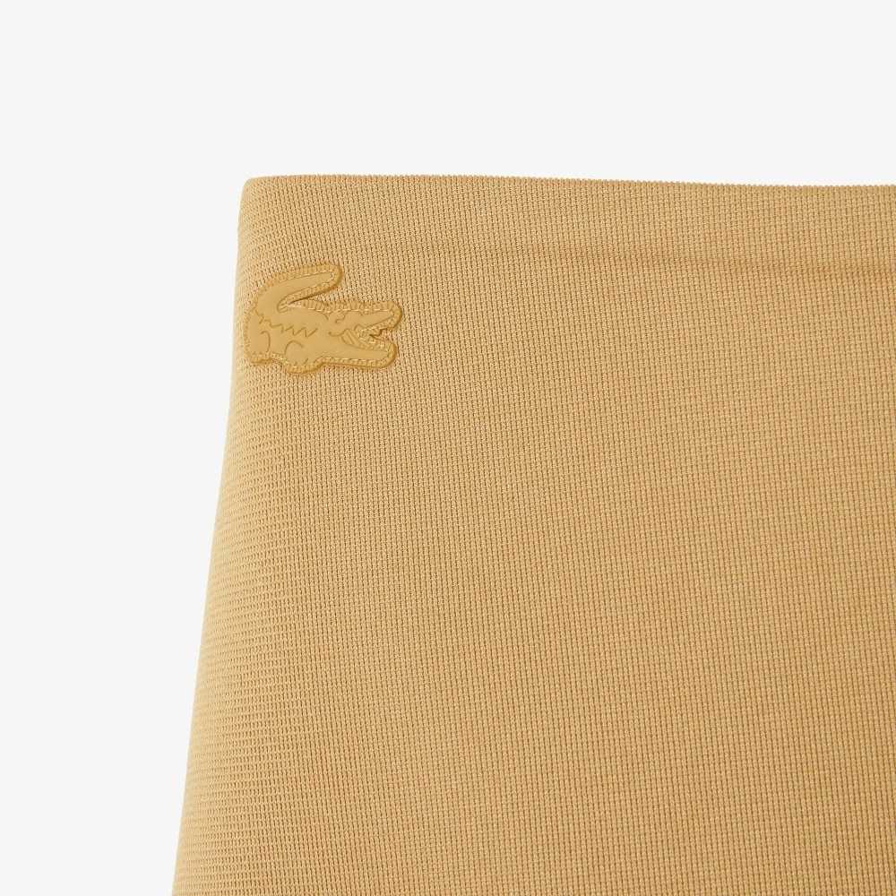 Lacoste Moda Show Edition Plisado Lona Tenis Beige | 3064-RQLEU