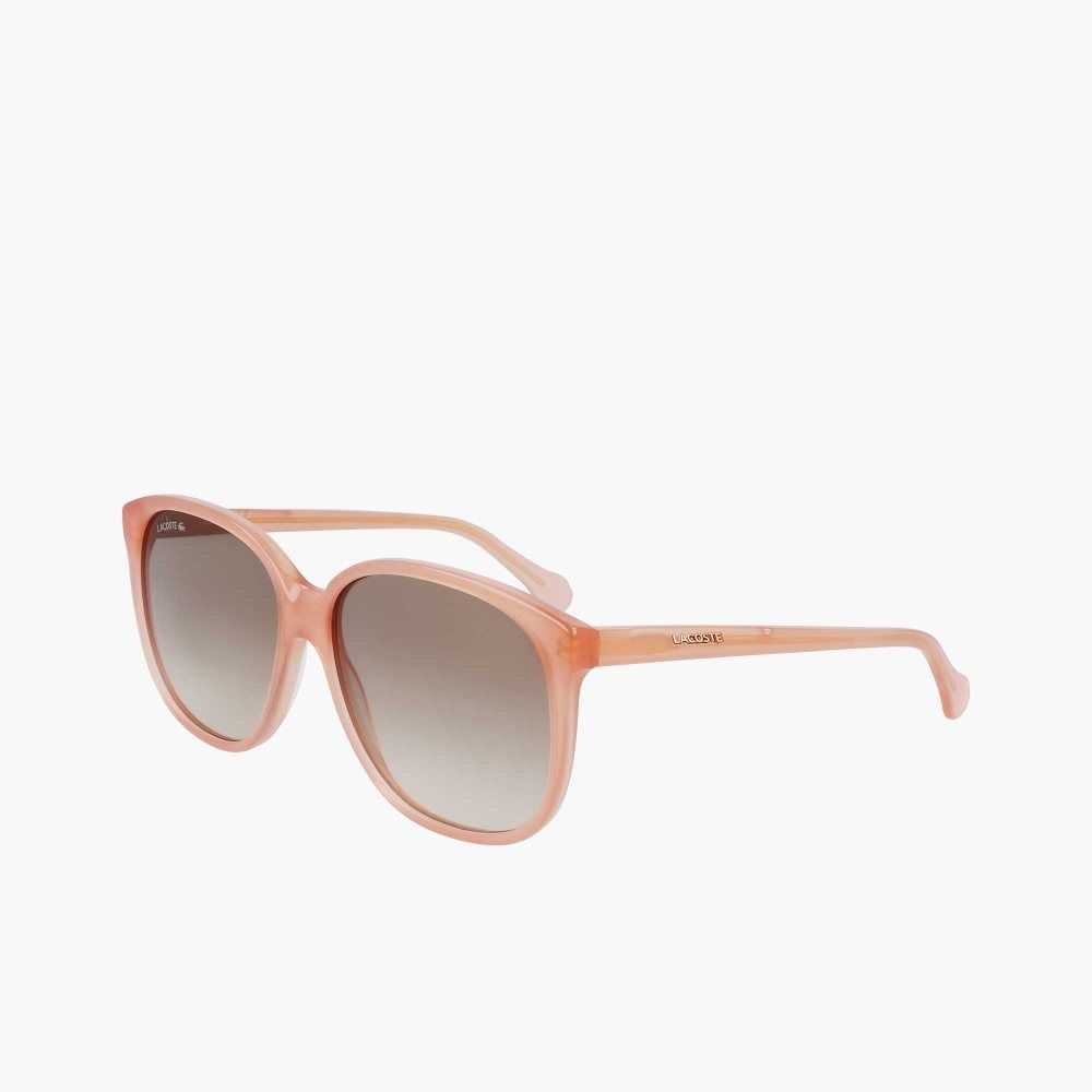 Lacoste Modified Rectangle Acetate Oversize Look Rosas | 3517-QZHFU