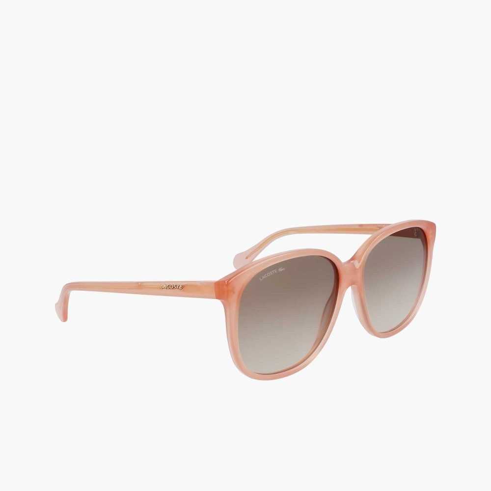 Lacoste Modified Rectangle Acetate Oversize Look Rosas | 3517-QZHFU