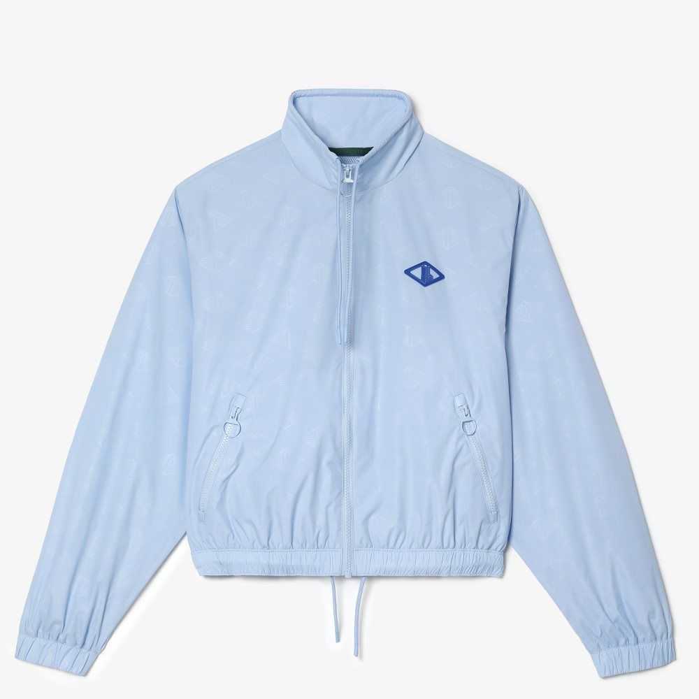 Lacoste Monogram Print Pista Azules | 2180-GFHJR