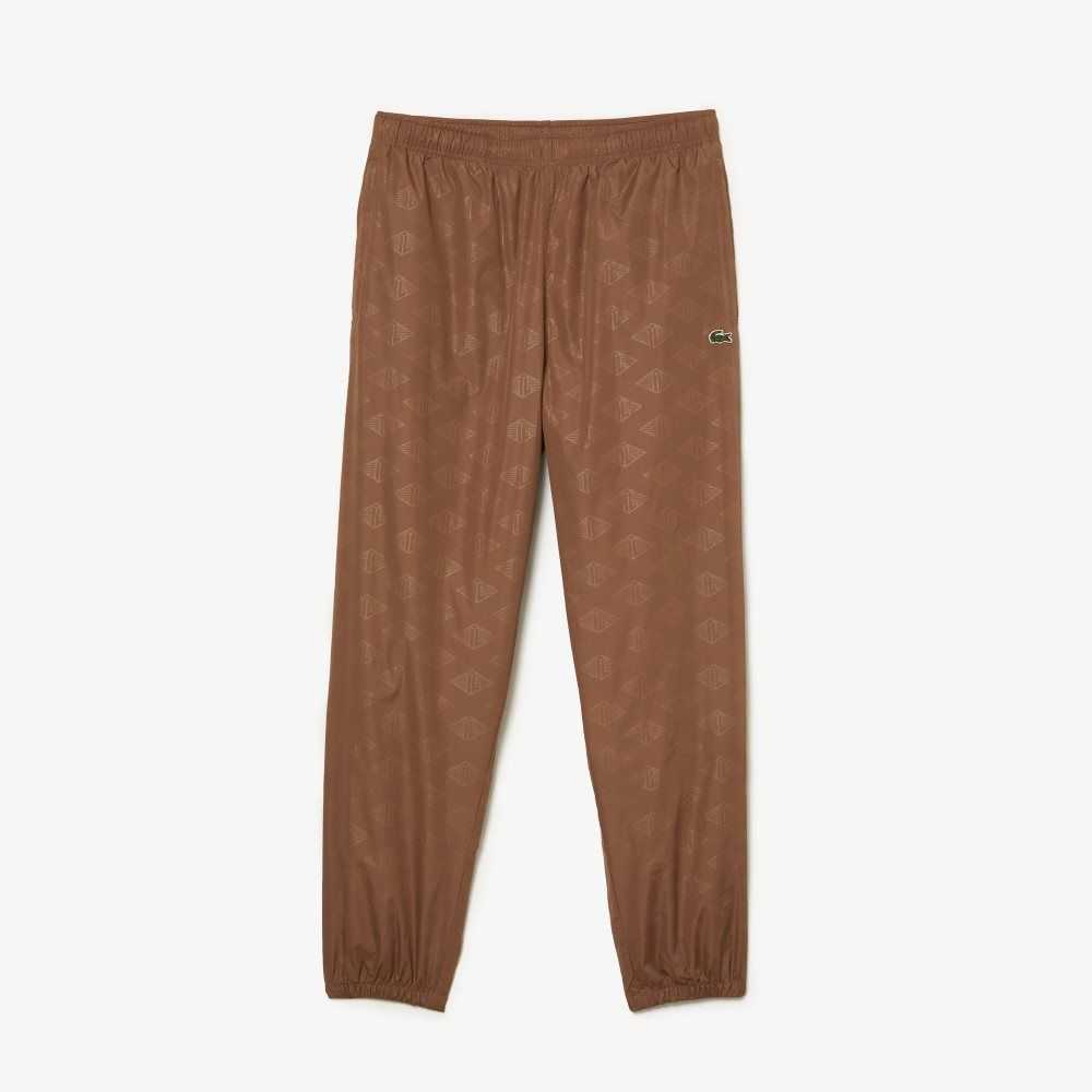 Lacoste Monogram Print Pista Pants Marrones Claro | 4679-ROQZF