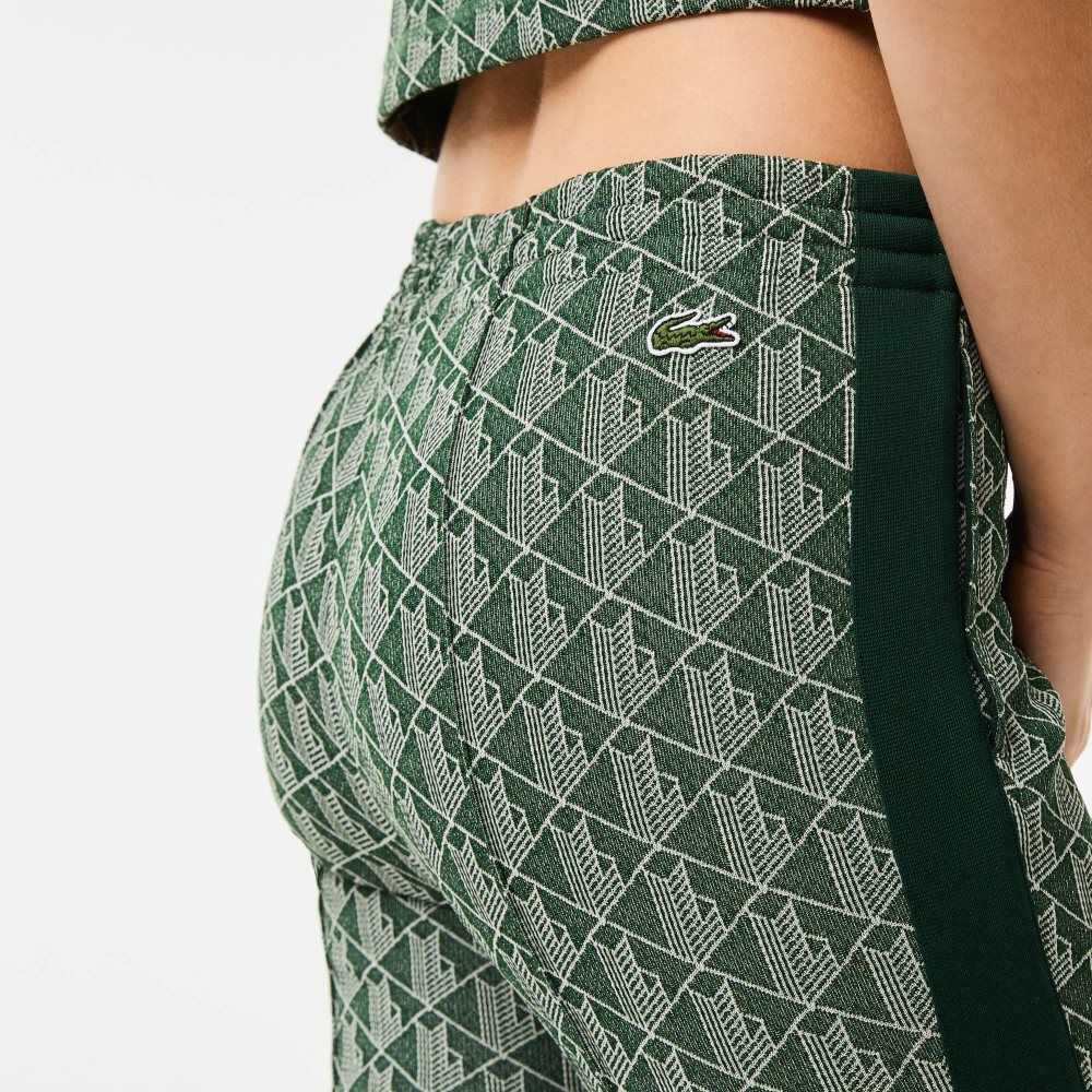 Lacoste Monogram Print Trackpants Verde Beige | 2650-HWXCR