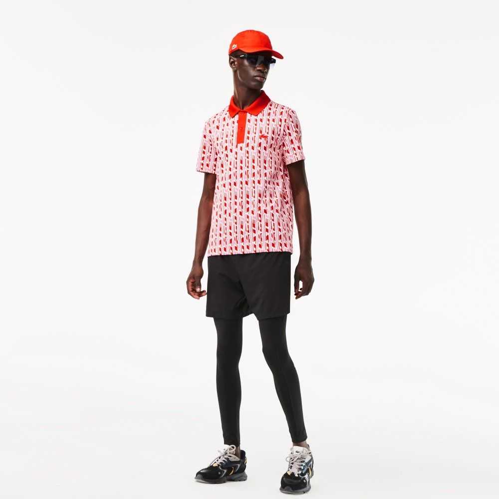 Lacoste Movement Two-Tone Printed Rosas Rojas | 0451-ESVZK