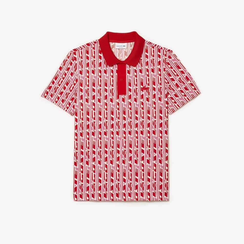 Lacoste Movement Two-Tone Printed Rosas Rojas | 0451-ESVZK