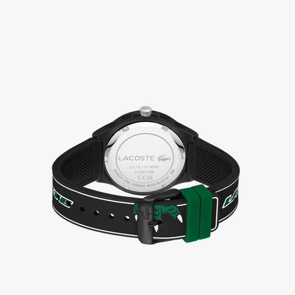 Lacoste Neocroc Black Silicona Correa Negras | 7025-XKPCT