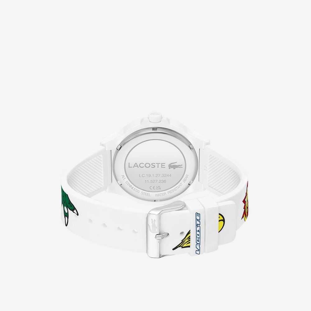 Lacoste Neocroc White Silicona Correa Blancas | 5327-YOMTS