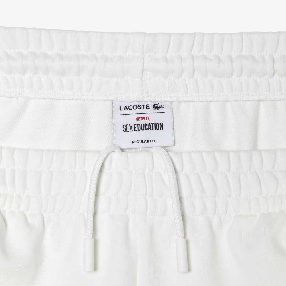 Lacoste Netflix Croc Print Pista Blancas | 8736-CJEDY