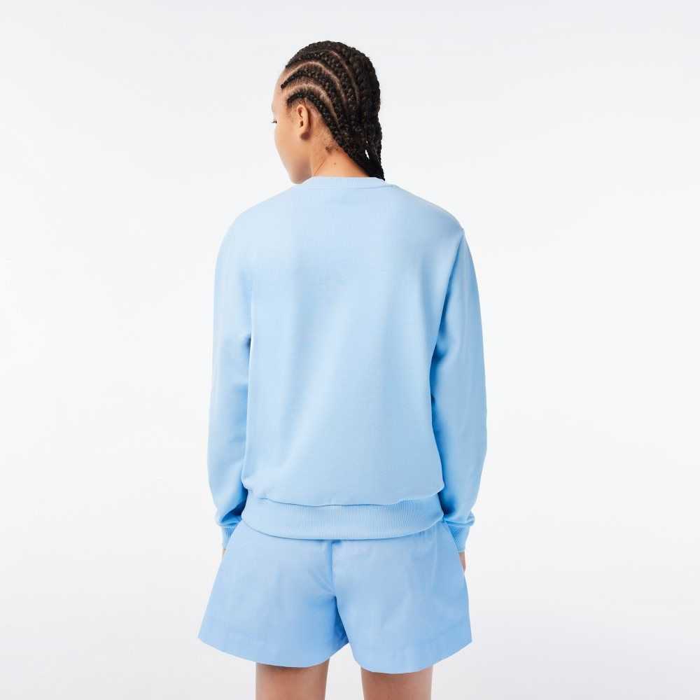 Lacoste Netflix Loose Fit Organic Algodon Fleece Azules | 4096-DKHQP