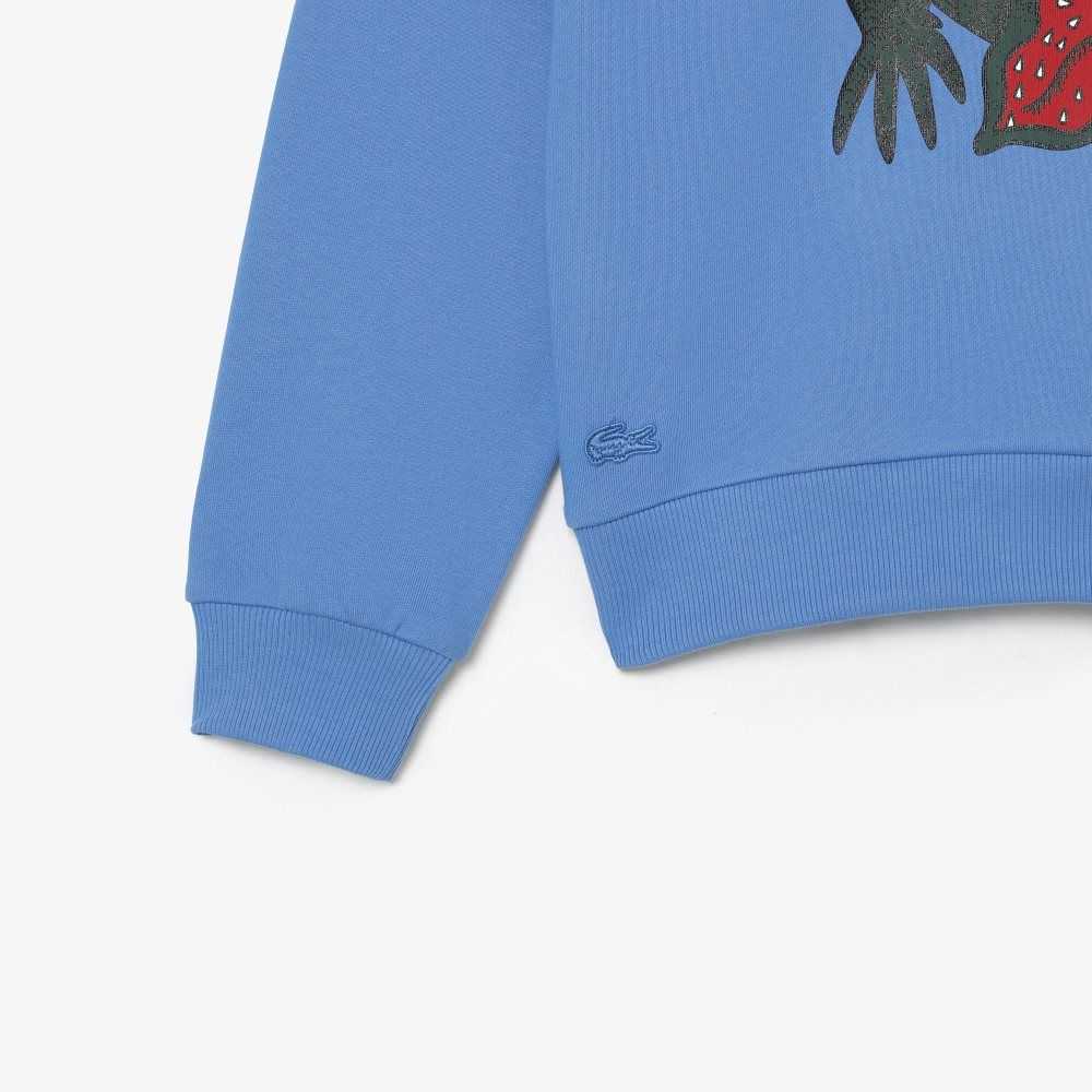 Lacoste Netflix Loose Fit Organic Algodon Fleece Azules | 7801-OWNAP