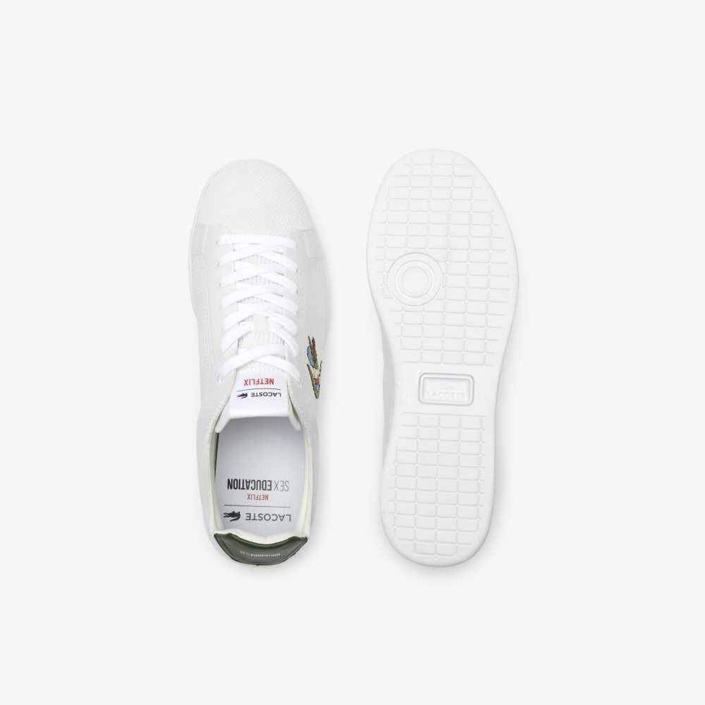 Lacoste Netflix Sex Education Carnaby Piquee Blancas Verde | 8436-QUKLN