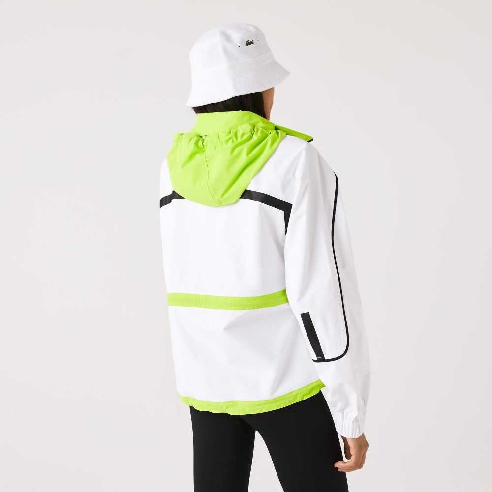 Lacoste Nylon Windbreaker Blancas Amarillo | 5098-DMILC