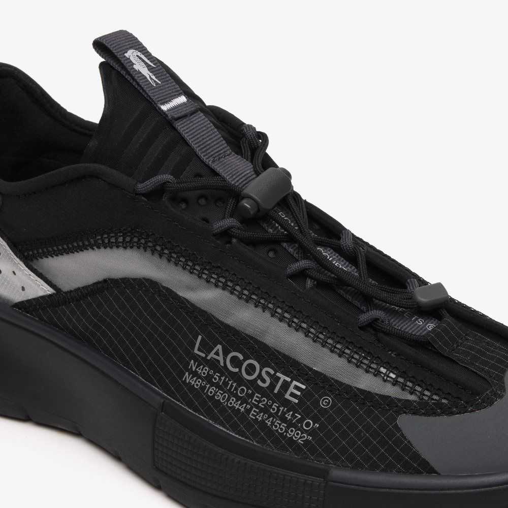 Lacoste Odyssa Lite Nylon and Mesh Negras Gris | 7423-RZASD