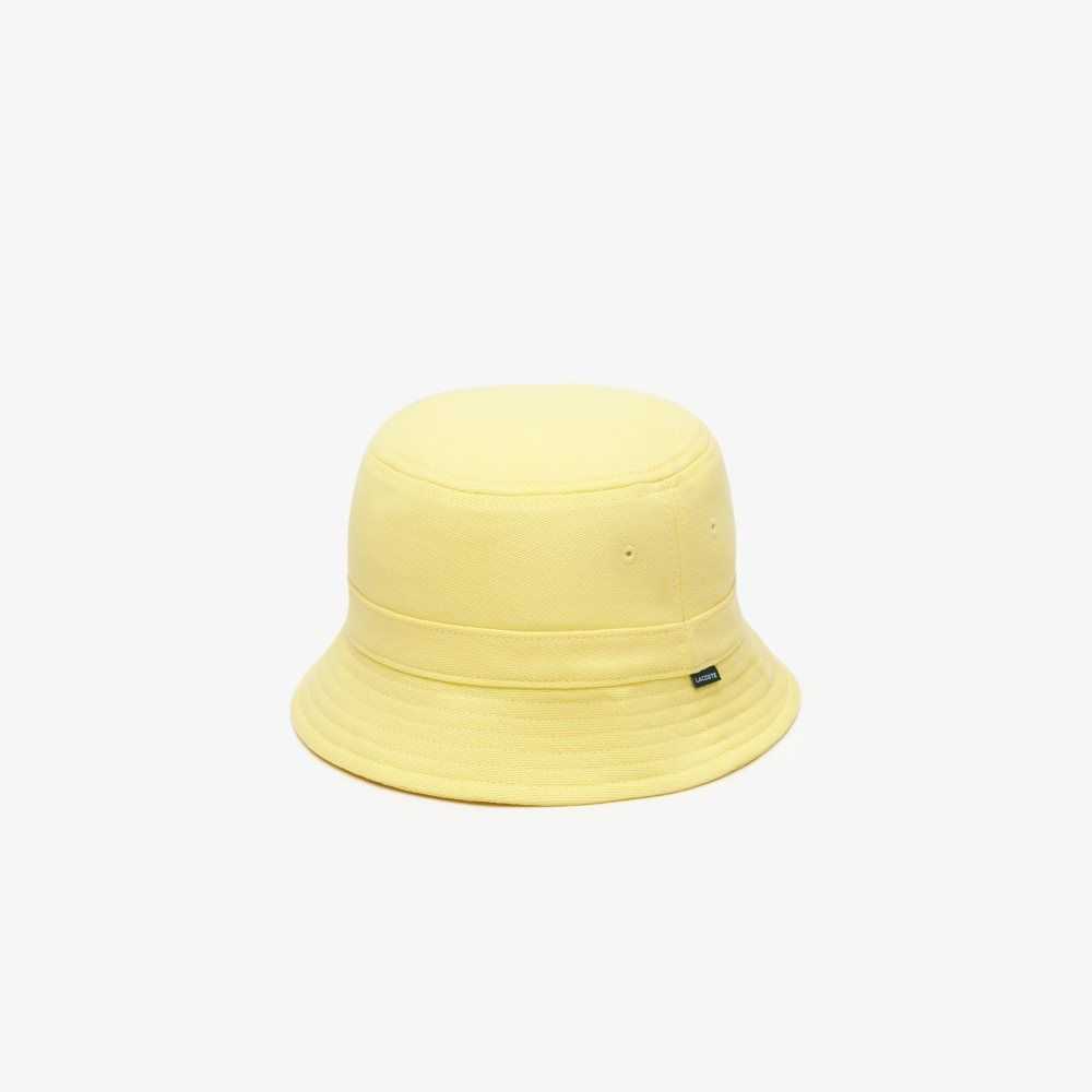 Lacoste Organic Algodon Bucket Amarillo | 1679-YZSNL