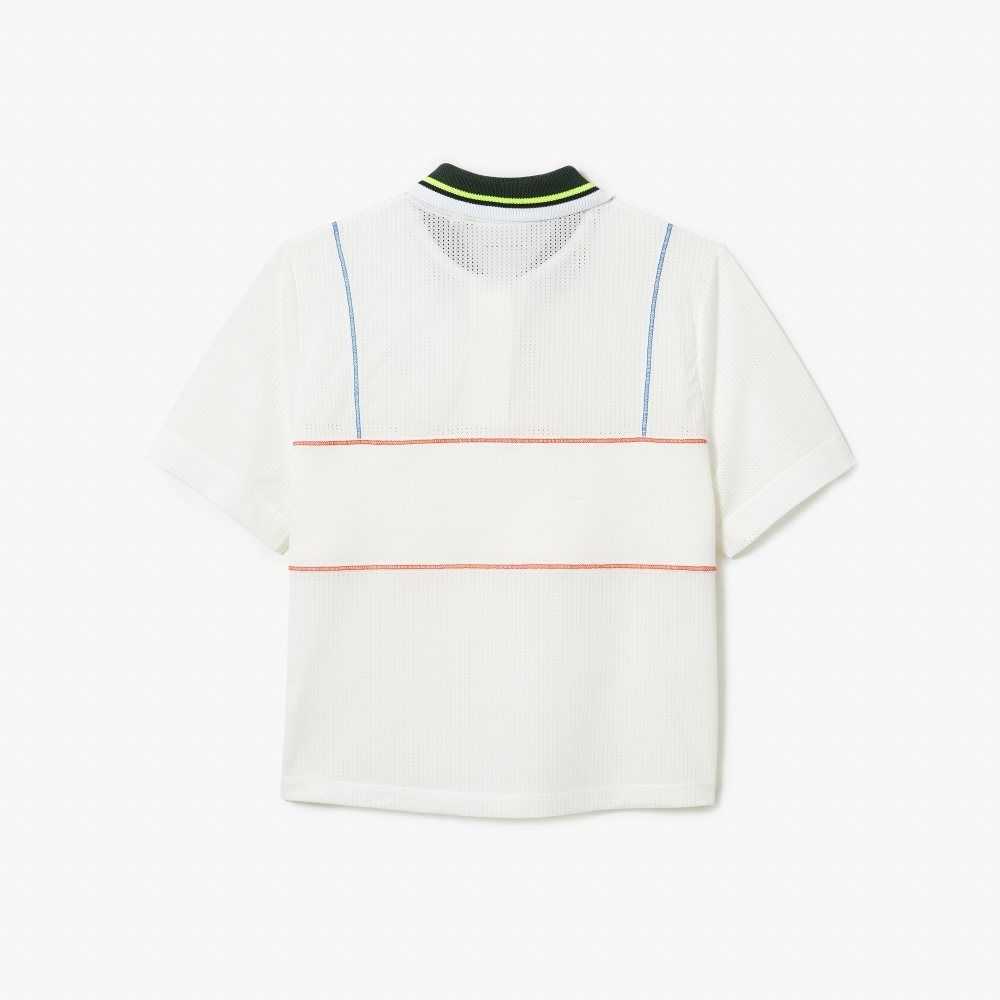 Lacoste Organic Algodon French Made Loose Cut Blancas | 3495-GMYIB