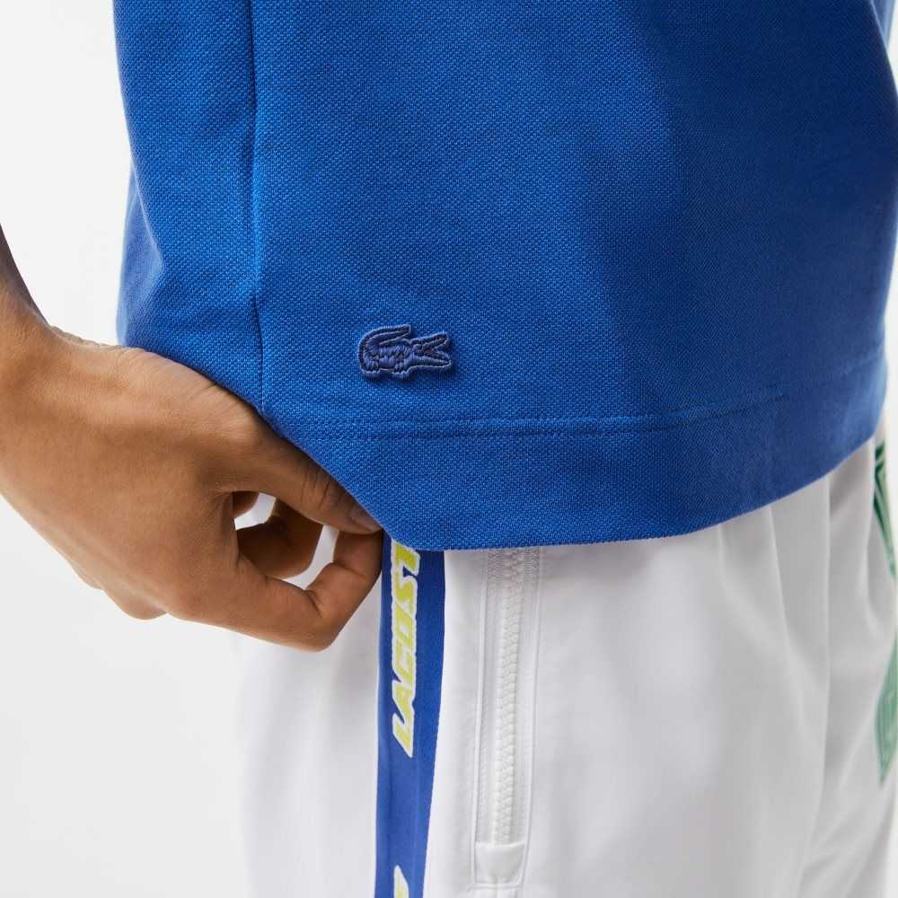 Lacoste Organic Algodon Pique Azules | 3265-FIDJM