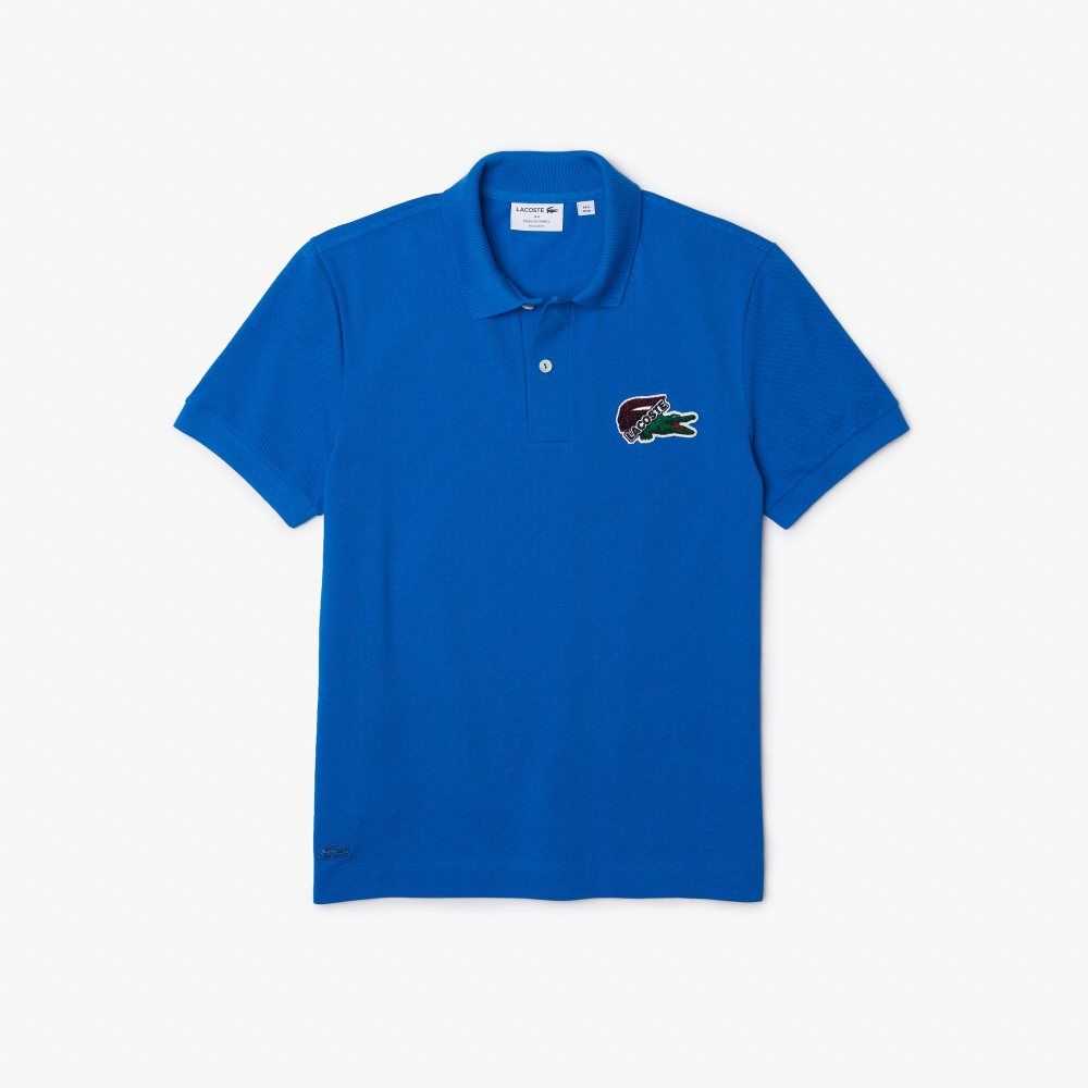 Lacoste Organic Algodon Pique Azules | 3265-FIDJM