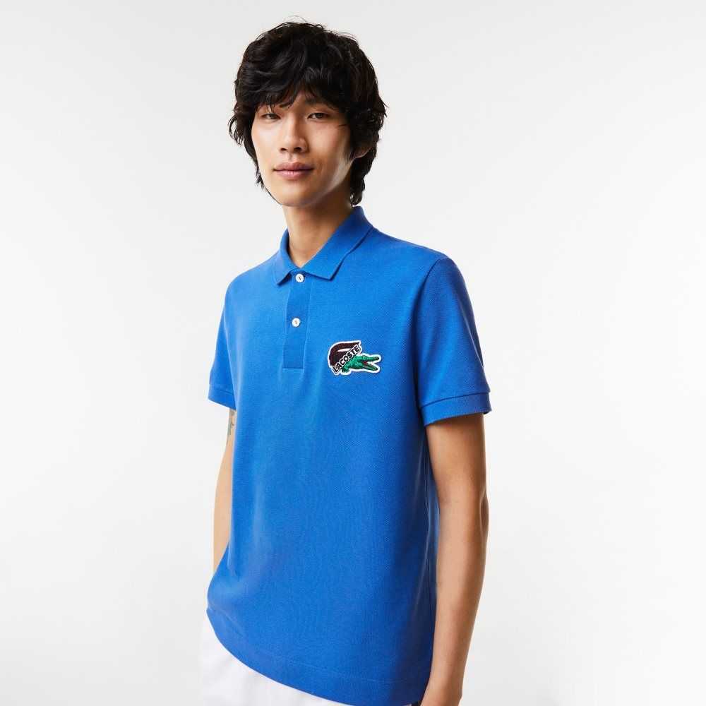 Lacoste Organic Algodon Pique Azules | 3265-FIDJM