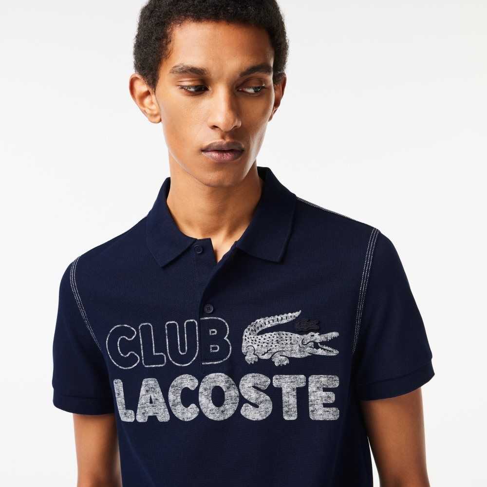 Lacoste Organic Algodon Printed Azul Marino Azules | 4251-CNPFG