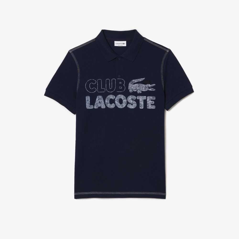 Lacoste Organic Algodon Printed Azul Marino Azules | 4251-CNPFG