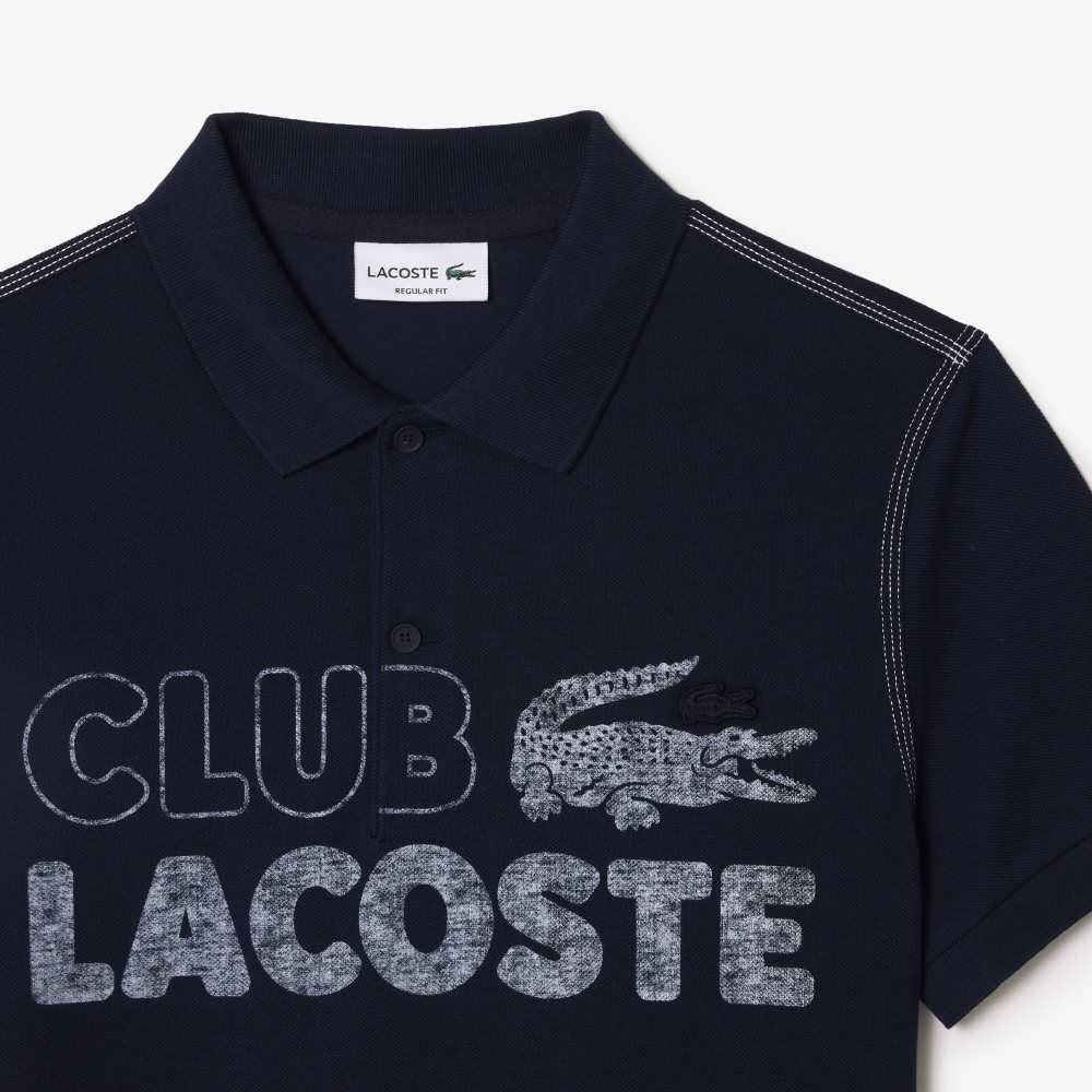 Lacoste Organic Algodon Printed Azul Marino Azules | 4251-CNPFG