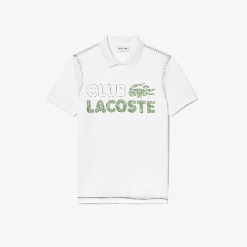 Lacoste Organic Algodon Printed Blancas | 4018-BQCDF