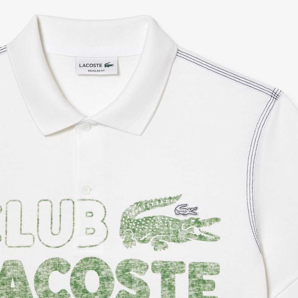 Lacoste Organic Algodon Printed Blancas | 4018-BQCDF