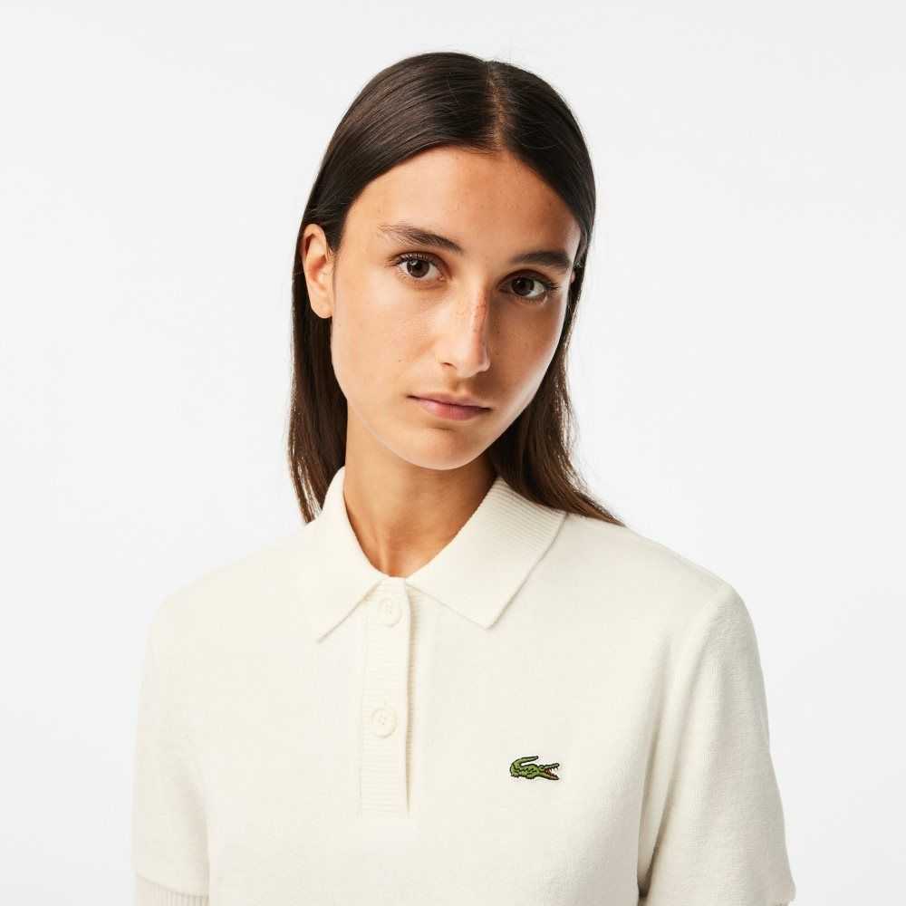 Lacoste Organic Algodon Terry Cloth Blancas | 6173-OCDQG