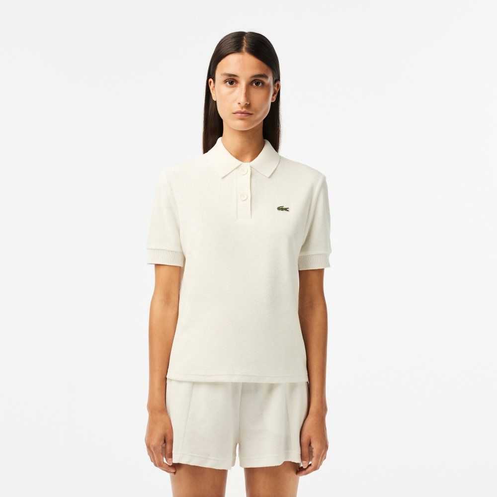 Lacoste Organic Algodon Terry Cloth Blancas | 6173-OCDQG