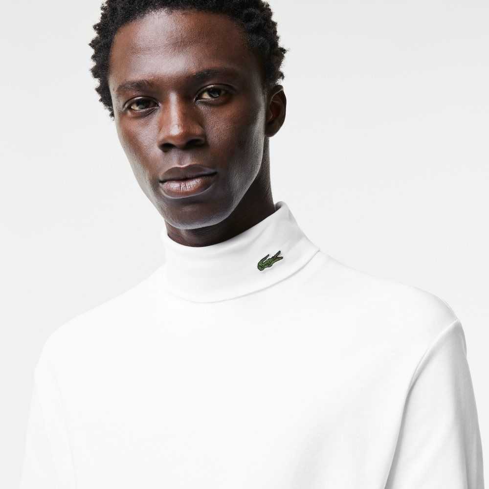 Lacoste Organic Algodon Turtleneck Blancas | 3207-MCHXO