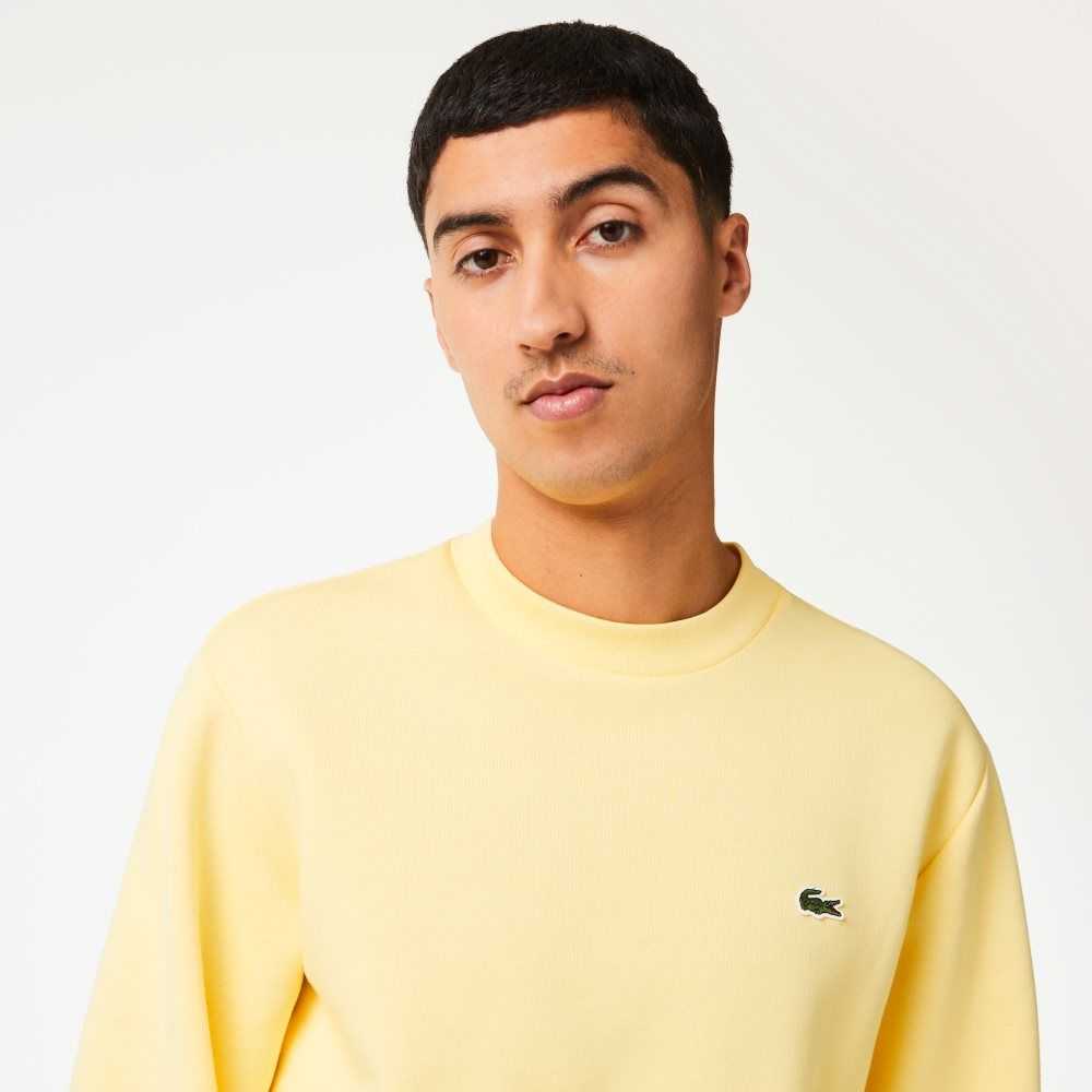 Lacoste Organic Brushed Algodon Amarillo | 9127-VXWTU