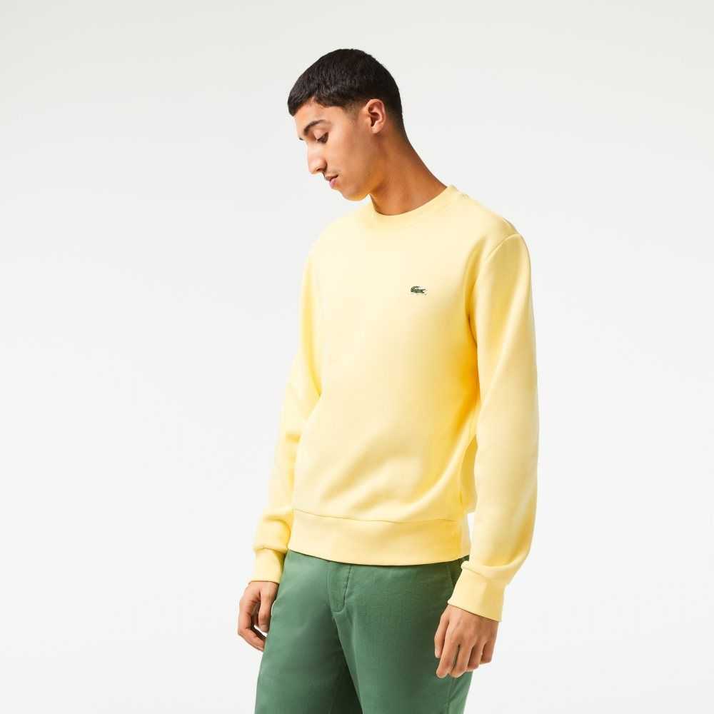 Lacoste Organic Brushed Algodon Amarillo | 9127-VXWTU