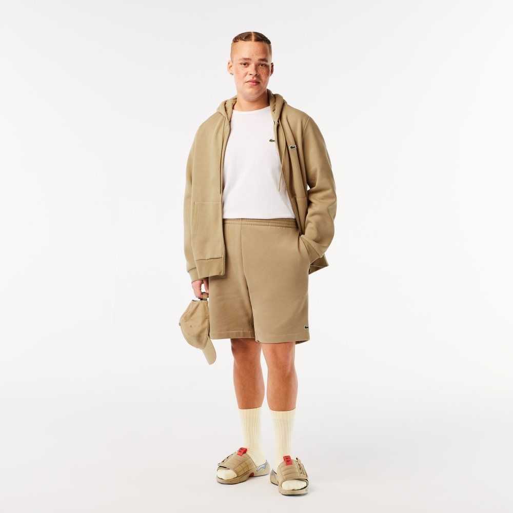 Lacoste Organic Brushed Algodon Fleece Beige | 1849-ALSWN