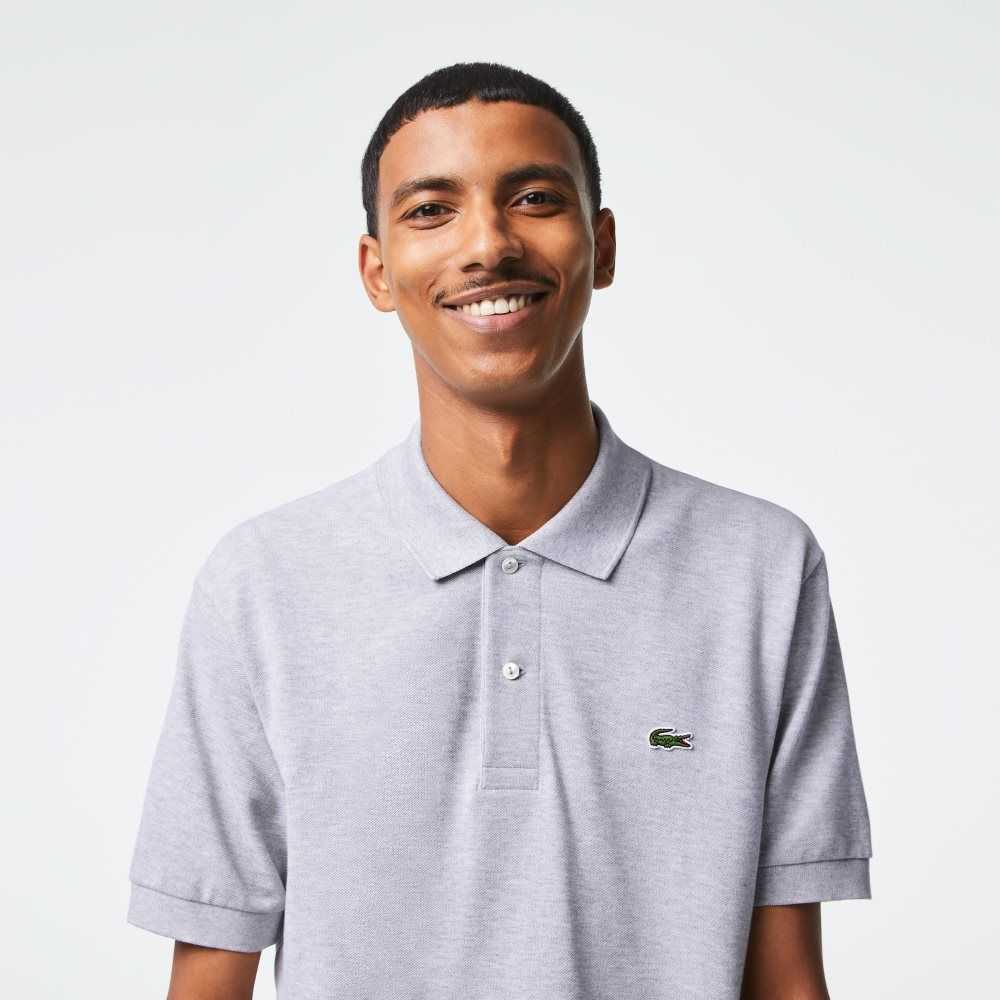 Lacoste Original L.12.12 Heathered Petit Pique Algodon Gris | 6351-FSLYO