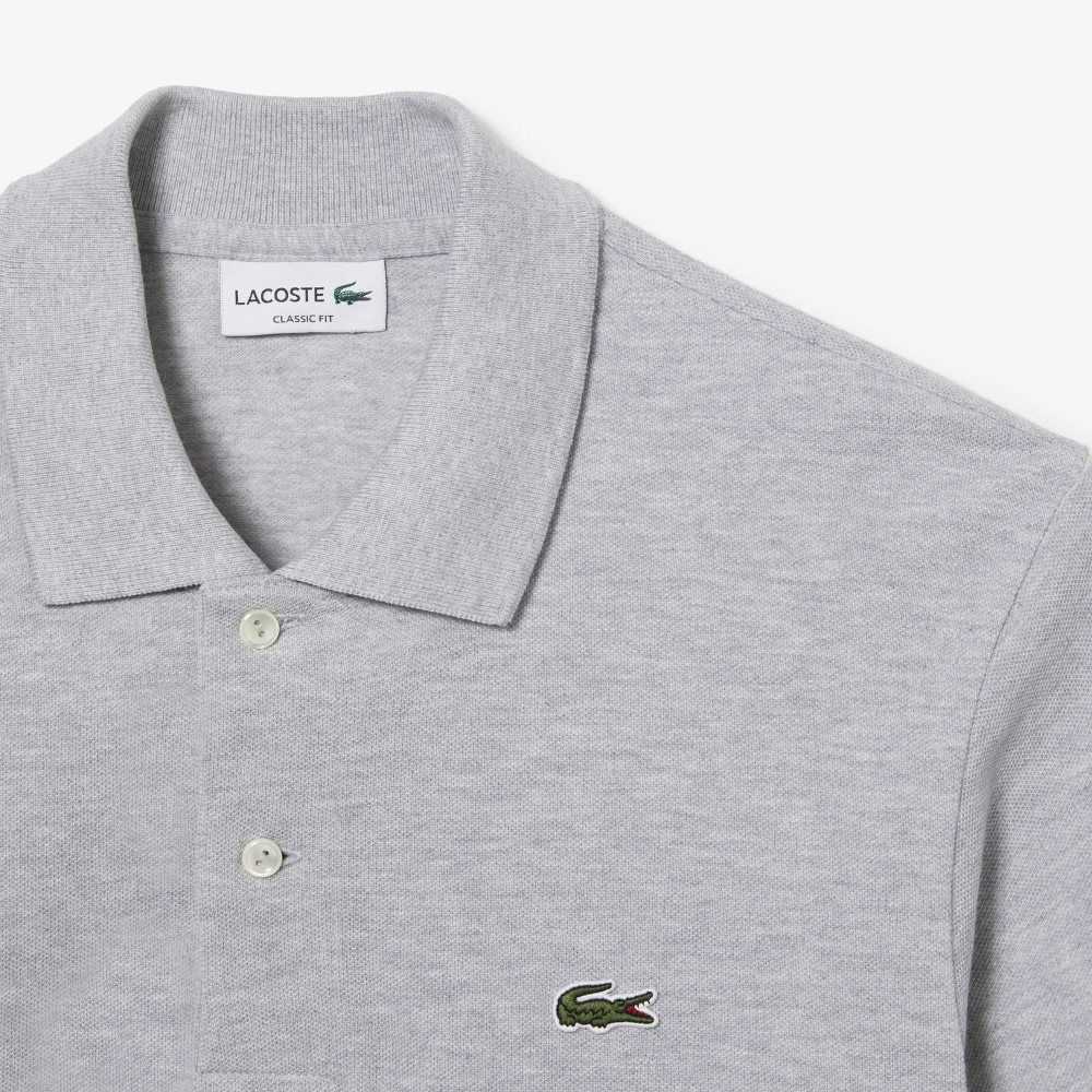 Lacoste Original L.12.12 Heathered Petit Pique Algodon Gris | 6351-FSLYO