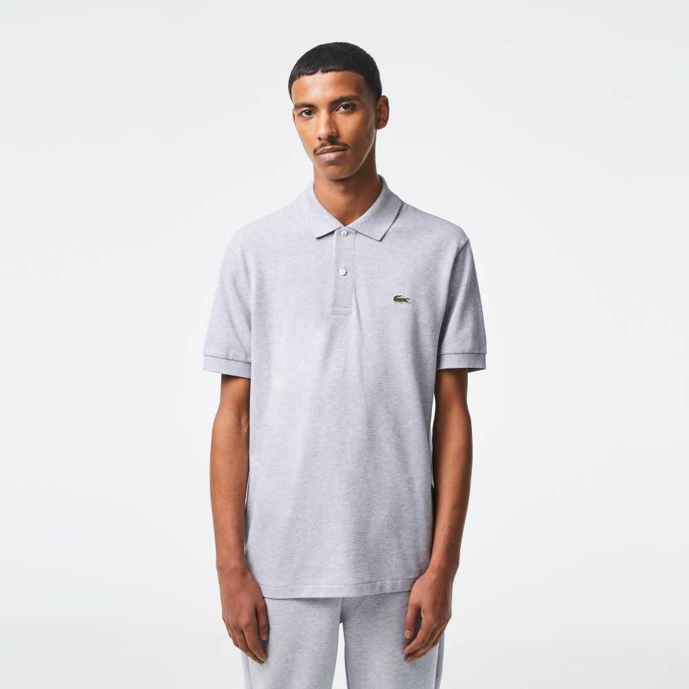 Lacoste Original L.12.12 Heathered Petit Pique Algodon Gris | 6351-FSLYO